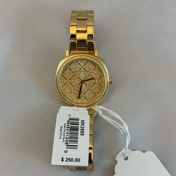 Michael Kors Womens Nia Gold-Tone Watch NWT & box